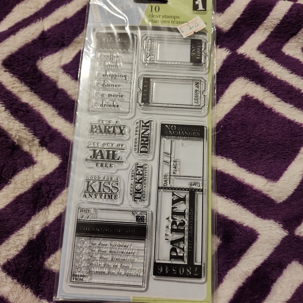 PAPERWORK GREETINGS Inkadinkado clear stamps Scrapbook Outlet