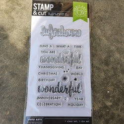 WONDERFUL - Hero Arts Stamp and Cut Die set