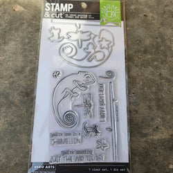 CHAMELEON - Hero Arts Stamp and Cut Die set
