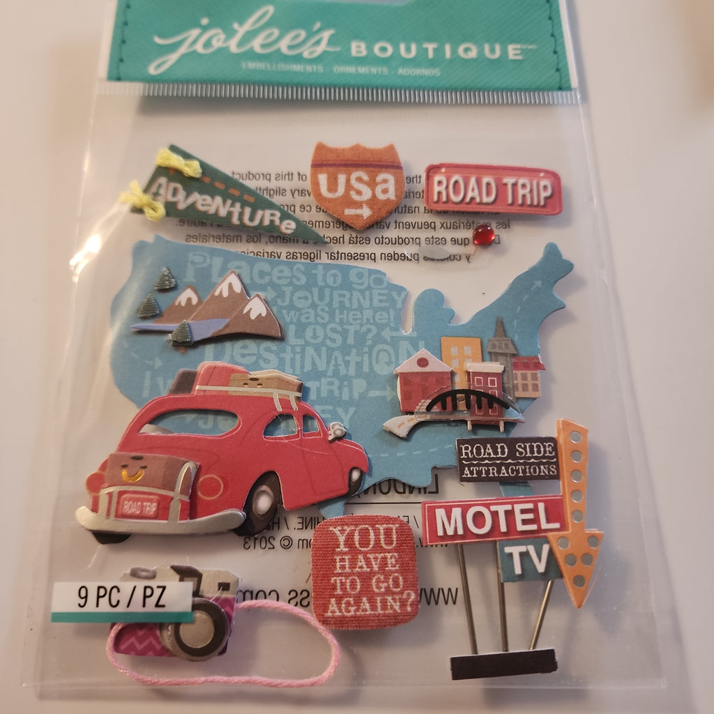 ROAD TRIP Jolee's Boutique Stickers Scrapbook Outlet Gina Marie