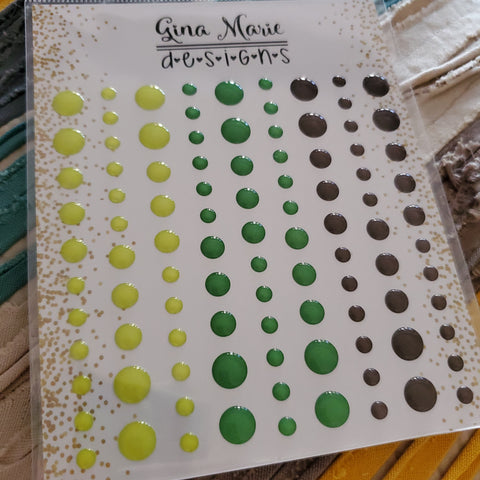 AVOCADO CLEAR ENAMEL DOTS - GINA MARIE DESIGNS
