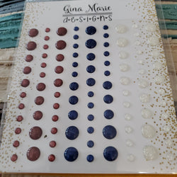 (BACK FROM RETIREMENT) PATRIOTIC SPARKLE ENAMELS - GINA MARIE DESIGNS