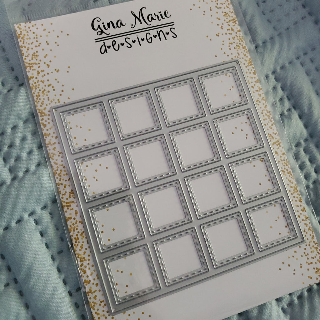 Mini Squares Quilt Die Set 16 Gina Marie Designs Scrapbook