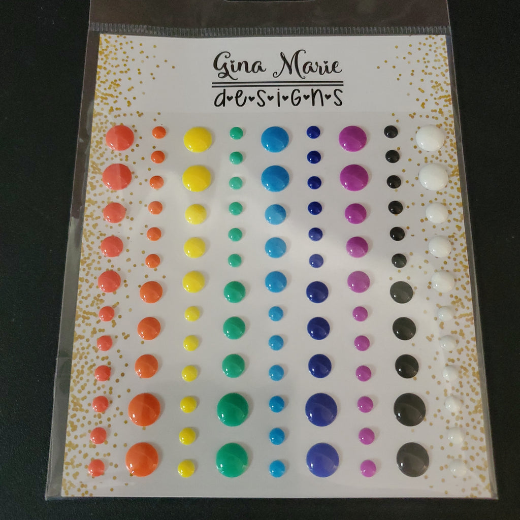 Multi Color Gloss Style Enamel Dots Gina Marie Designs Scrapbook