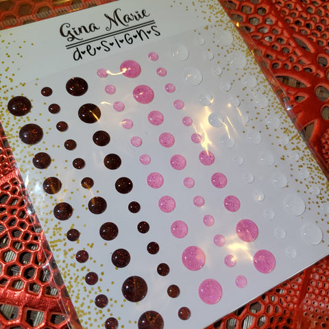 VALENTINE GLITTER ENAMEL DOTS - GINA MARIE DESIGNS