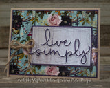 LIVE SIMPLY WORD DIE - GINA MARIE DESIGNS