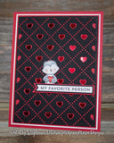 ARGYLE HEART PLATE BKGD DIE - GINA MARIE DESIGNS