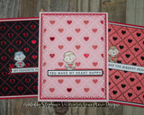 ARGYLE HEART PLATE BKGD DIE - GINA MARIE DESIGNS