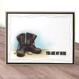 MILITARY BOOTS - GINA MARIE DESIGNS PHOTOPOLYMER CLEAR STAMPS