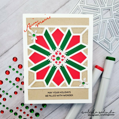 DIAMOND DROP 4x4 STITCHED QUILT DIE - Gina Marie Designs