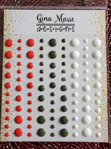 TRADITIONAL CHRISTMAS GLOSS ENAMEL DOTS - GINA MARIE DESIGNS