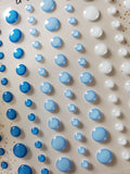 ICE BLUES CLEAR WITH COLOR ENAMEL DOTS - GINA MARIE DESIGNS