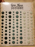 EUCALYPTUS CLEAR WITH COLOR STYLE ENAMEL DOTS - Gina Marie Designs