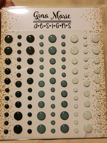 EUCALYPTUS CLEAR WITH COLOR STYLE ENAMEL DOTS - Gina Marie Designs