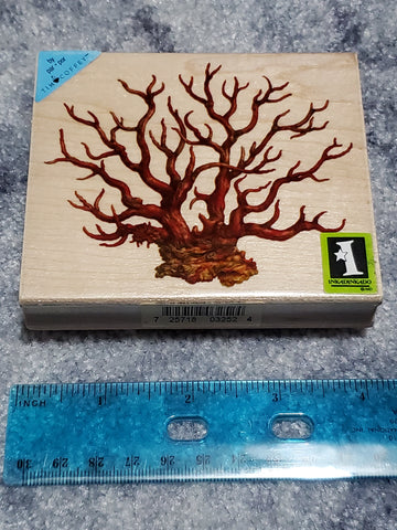 OCEAN CORAL INKADINKADO RUBBER WOOD STAMP