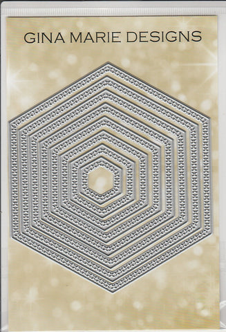X STITCHED HEXAGON DIE SET - Gina Marie Designs