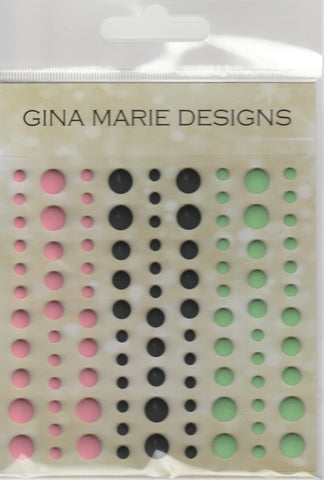 WATERMELON COLORS FLAT MATTE Enamel Dot Embellishments