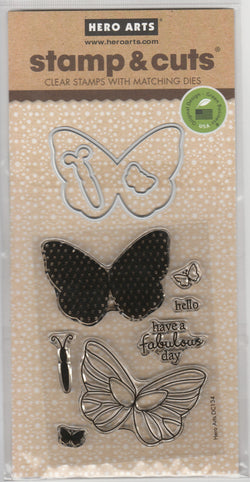 BUTTERFLIES - HERO ARTS STAMP AND CUT