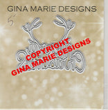 ANTLER MERRY CHRISTMAS DIE - Gina Marie Designs