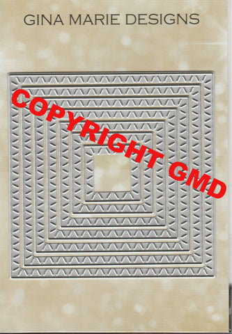 SLASH STITCHED SQUARE DIE SET - Gina Marie Designs