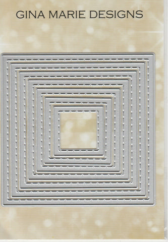 STITCHED SQUARE DIE SET - Gina Marie Designs