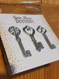 3 ANTIQUE KEY DIES - GINA MARIE DESIGNS