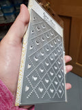 ARGYLE HEART PLATE BKGD DIE - GINA MARIE DESIGNS