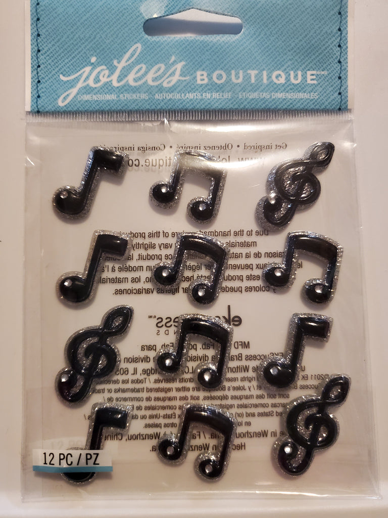 MUSIC NOTES CANOCHONS Jolee's Boutique Stickers Scrapbook Outlet