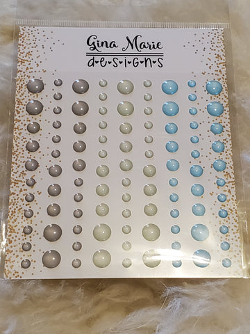 SNOWY MOUNTAIN CLEAR WITH COLOR STYLE ENAMEL DOTS - Gina Marie Designs