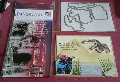 HUNTING STAMP & DIE COMBO - Gina Marie Designs