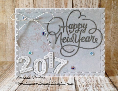 HAPPY NEW YEAR WORD DIE - Gina Marie Designs