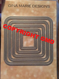 DOT STUDS ON BOTH SIDES OF CUTTING LINE ROUND SQUARE - GINA MARIE DESIGNS