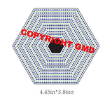 DOT STUDS ON BOTH SIDES OF CUTTING LINE HEXAGON - GINA MARIE DESIGNS