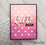 ARGYLE HEART PLATE BKGD DIE - GINA MARIE DESIGNS