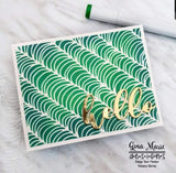 HOOPED ROWS 6X6 STENCIL - GINA MARIE DESIGNS