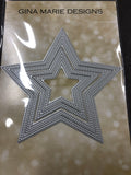 PLEASE READ DESCRIPTION - DOUBLE IN OUT CUT PIERCED STAR DIE SET - Gina Marie Designs