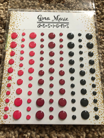 POINSETTIA GLASS CLEAR STYLE ENAMEL DOTS - Gina Marie Designs
