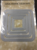 PLEASE READ DESCRIPTION - DOUBLE IN OUT CUT PIERCED ROUND SQUARE DIE SET - Gina Marie Designs
