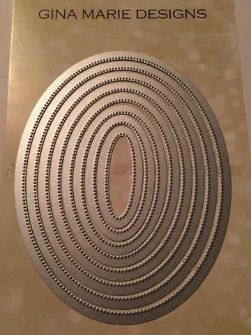 ‘ONLY’ PIERCE DOTS NESTED OVAL DIE SET - Gina Marie Designs