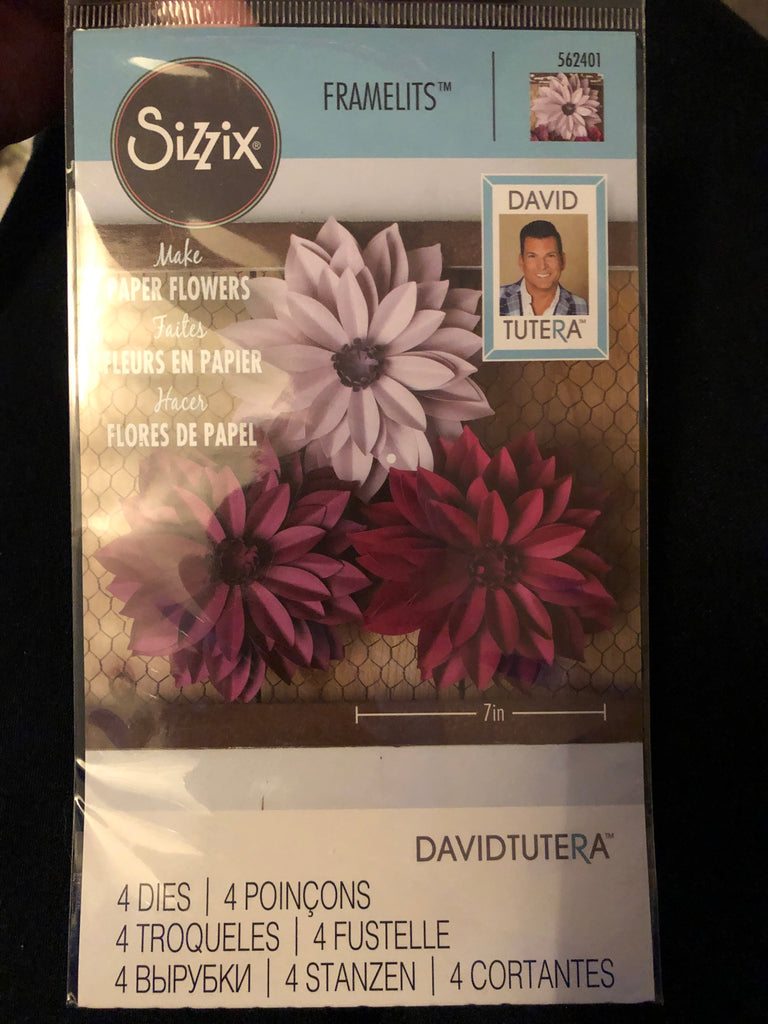 DELiAL*ページ K.S. SIZZIX FRAMELITS DIE SET DAVID TUTERA PAPER FLOWERS - DAHLIA