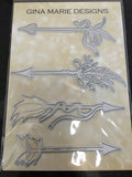 FANCY VALENTINE ARROWS DIE SET - Gina Marie Designs