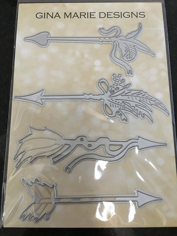 FANCY VALENTINE ARROWS DIE SET - Gina Marie Designs