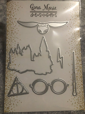 WIZARD POTTER THEMED DIE SET - Gina Marie Designs