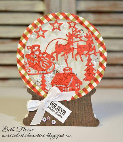 CUT IN CUT OUT SANTA SLEIGH SCENE DIE SET - Gina Marie Designs
