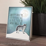 WOLF LAYERED STAMP AND SENTIMENT SET - Gina Marie Designs