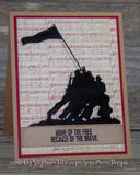 IWO JIMA MILITARY DIE - Gina Marie Designs