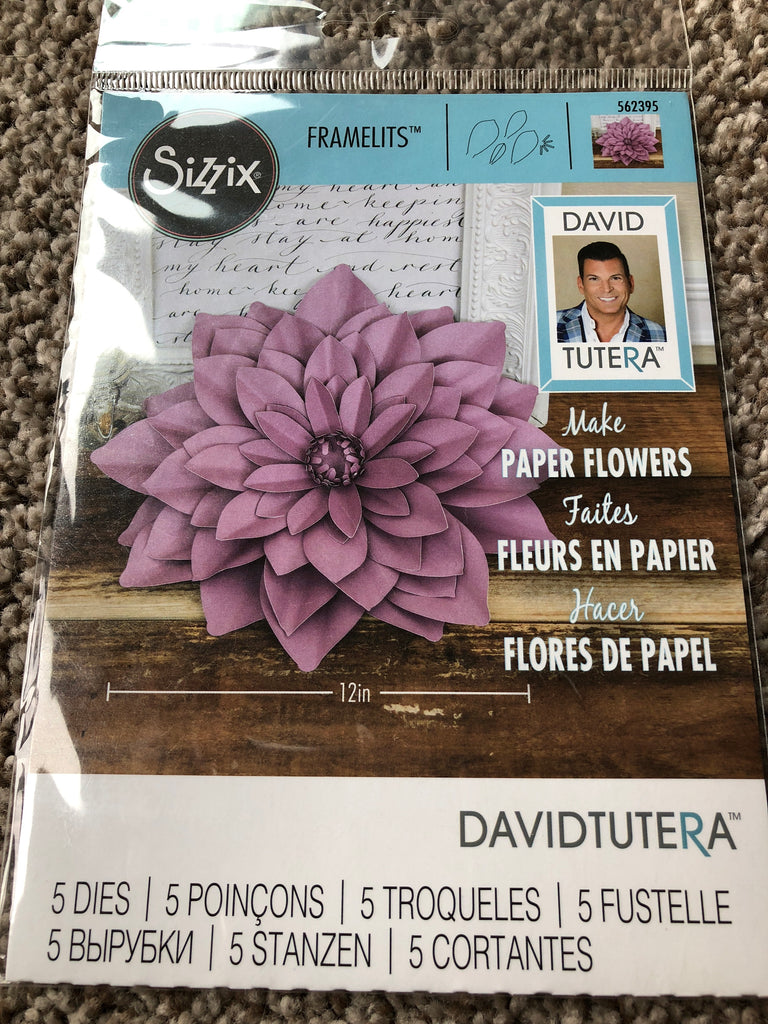 SIZZIX FRAMELITS DIE SET DAVID TUTERA PAPER FLOWERS - LARGE DAHLIA –  Scrapbook Outlet - Gina Marie Designs