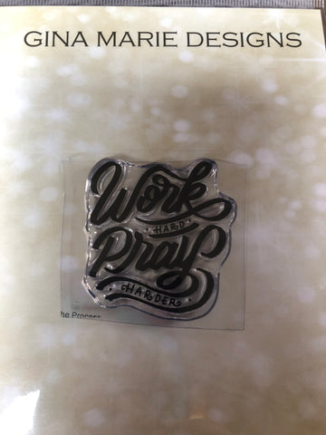 WORK HARD PRAY HARDER STAMP SET - Gina Marie Designs