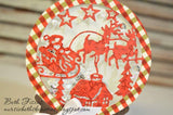 CUT IN CUT OUT SANTA SLEIGH SCENE DIE SET - Gina Marie Designs