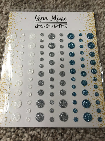 WINTER SPARKLE GLITTER STYLE ENAMEL DOTS - Gina Marie Designs